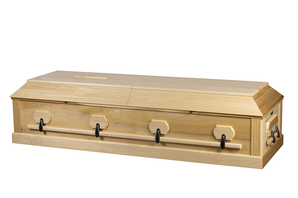 CASKET TRAD 60SHS BALSA TRAD 60S 3点 Traditional Poplar in Natural Finish - Abbey Caskets
